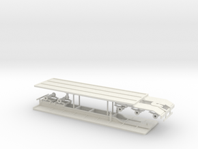 1/50 set of Super B Flatbed Trailers in White Natural Versatile Plastic