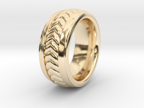 Braid Inlay RING 1 Size 9.5 in 14k Gold Plated Brass