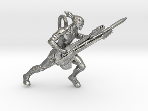 Coma Doof Warrior pendant in Natural Silver