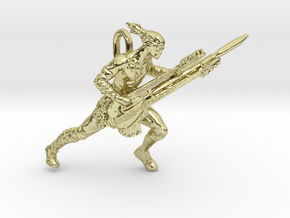 Coma Doof Warrior pendant in 18k Gold Plated Brass