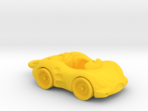 Car Key Chain in Yellow Processed Versatile Plastic