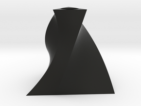 Twist Bud Vase 3 in Black Natural Versatile Plastic