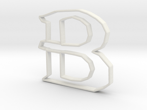 Typography Pendant B in White Natural Versatile Plastic