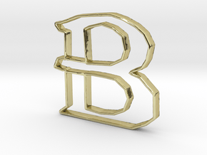 Typography Pendant B in 18k Gold