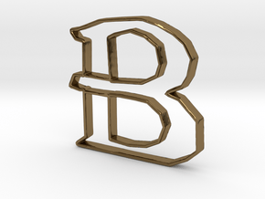 Typography Pendant B in Polished Bronze