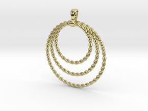  Three Rope Pendant/ Necklace in 18k Gold