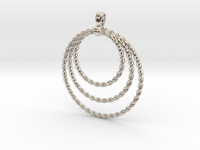  Three Rope Pendant/ Necklace in Platinum