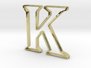 Typography Pendant K in 18k Gold