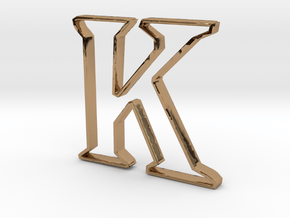 Typography Pendant K in Polished Brass