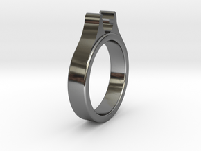 Ø20.20mm - Ø0.795inch Diamond Ring Cool Ø6.2mm Fit in Fine Detail Polished Silver
