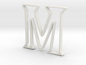 Typography Pendant M in White Natural Versatile Plastic