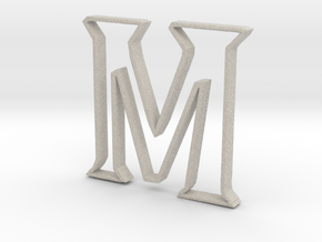Typography Pendant M in Natural Sandstone