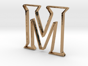 Typography Pendant M in Polished Brass