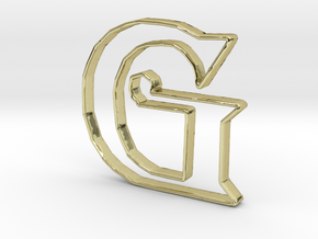 Typography Pendant G in 18k Gold