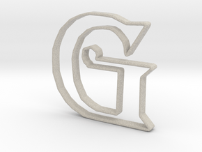 Typography Pendant G in Natural Sandstone