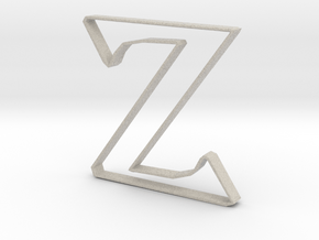 Typography Pendant Z in Natural Sandstone