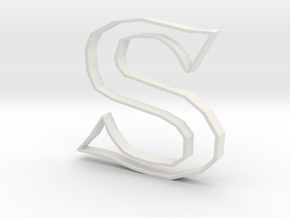 Typography Pendant S in White Natural Versatile Plastic