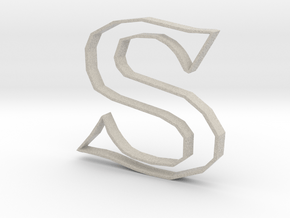 Typography Pendant S in Natural Sandstone