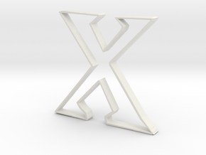 Typography Pendant X in White Natural Versatile Plastic