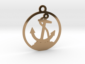 Anchor Pendent in Polished Brass