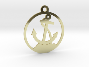 Anchor Pendent in 18k Gold Plated Brass