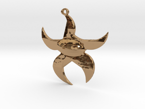 Dancing Starfish in Polished Brass