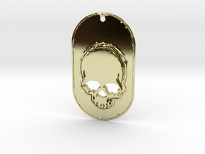 Skull mark in 18k Gold Plated Brass