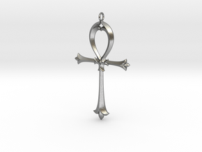 Ankh Nouveau in Natural Silver
