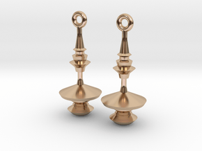 Waveform Earrings in 14k Rose Gold Plated Brass