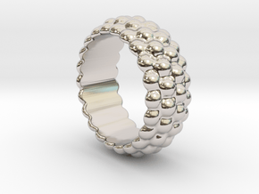 Big Bubble Ring 15 - Italian Size 15 in Platinum