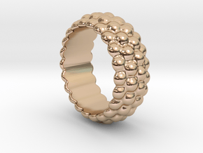 Big Bubble Ring 15 - Italian Size 15 in 14k Rose Gold Plated Brass