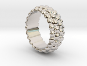 Big Bubble Ring 16 - Italian Size 16 in Platinum