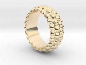 Big Bubble Ring 18 - Italian Size 18 in 14K Yellow Gold