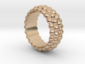 Big Bubble Ring 18 - Italian Size 18 in 14k Rose Gold Plated Brass