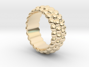 Big Bubble Ring 20 - Italian Size 20 in 14K Yellow Gold