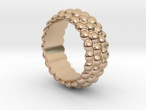 Big Bubble Ring 22 - Italian Size 22 in 14k Rose Gold Plated Brass