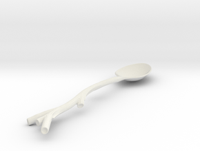 Teaspoon  in White Natural Versatile Plastic