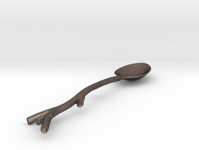 Teaspoon  in Polished Bronzed Silver Steel