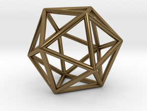 0026 Icosahedron E (5 cm) in Polished Bronze