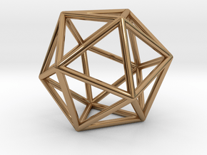 0026 Icosahedron E (5 cm) in Polished Brass