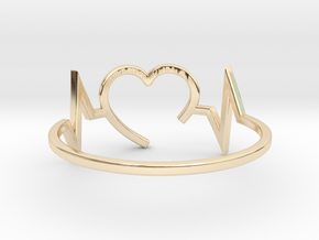 Size 7 Heartbeat in 14K Yellow Gold