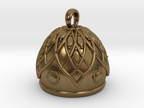 Flower Bell Pendant in Natural Bronze