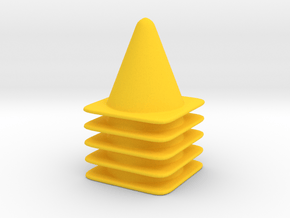 5 Cone Set in Yellow Processed Versatile Plastic