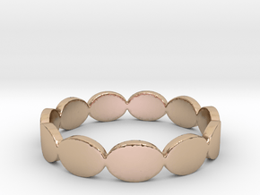 Circles Ring  in 14k Rose Gold Plated Brass