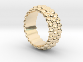 Big Bubble Ring 29 - Italian Size 29 in 14K Yellow Gold
