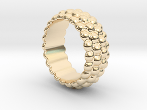 Big Bubble Ring 30 - Italian Size 30 in 14K Yellow Gold