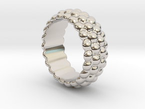 Big Bubble Ring 30 - Italian Size 30 in Platinum