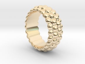 Big Bubble Ring 31 - Italian Size 31 in 14K Yellow Gold