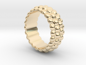 Big Bubble Ring 33 - Italian Size 33 in 14K Yellow Gold