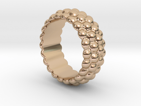 Big Bubble Ring 33 - Italian Size 33 in 14k Rose Gold Plated Brass